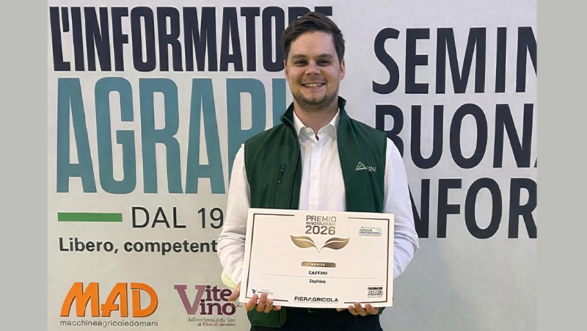 Caffini premiata a Fieragricola 2026: Zephiro ottiene la Foglia d’Oro e la Menzione Green Innovation